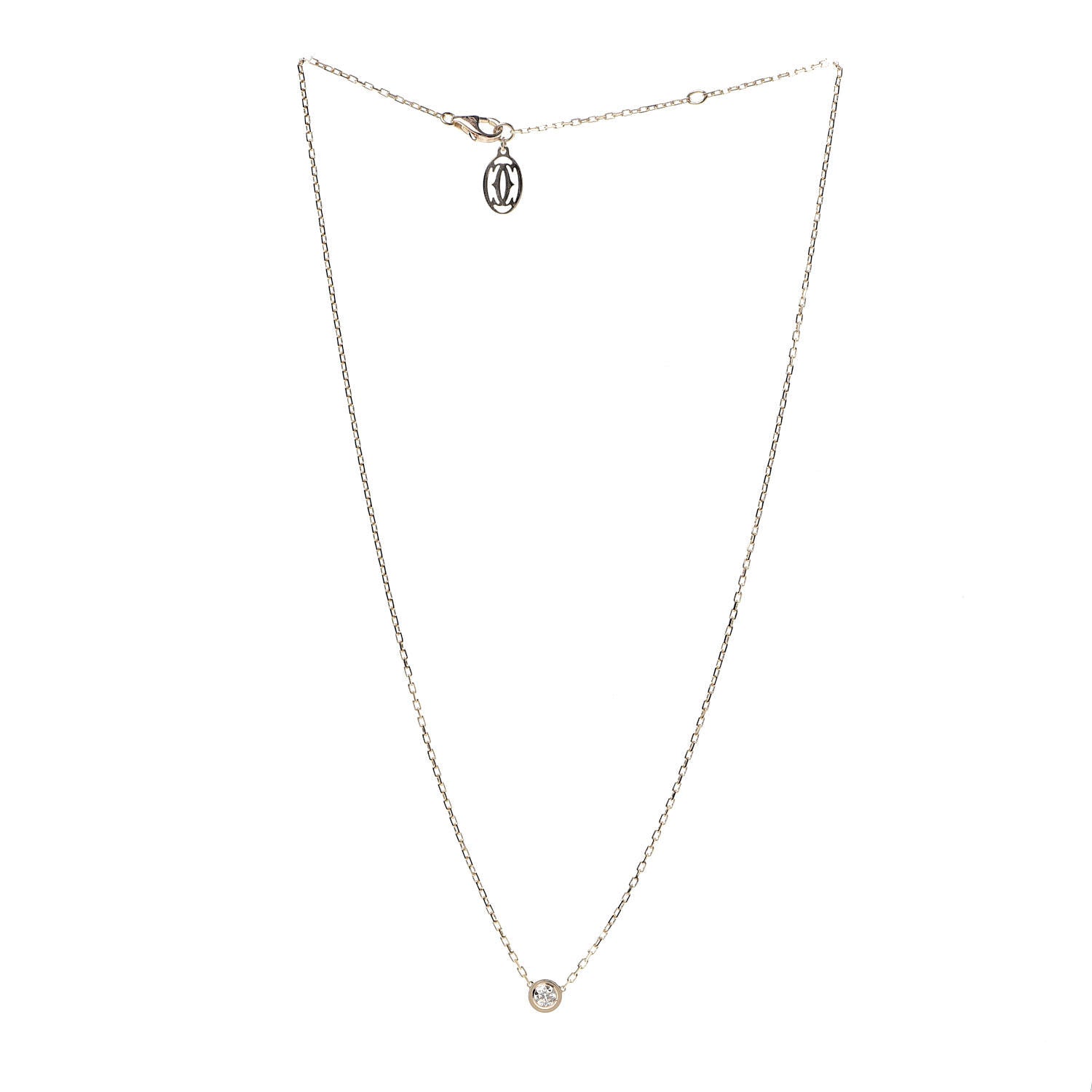 Cartier 18K Pink Gold Diamond LM D'Amour Pendant Necklace 3 of 5