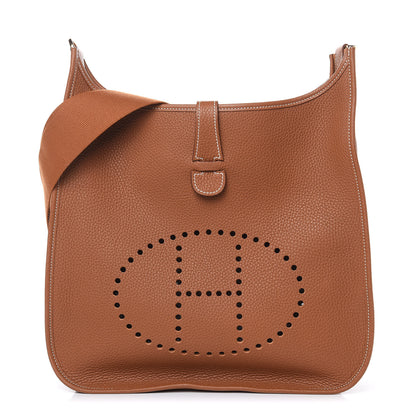 Hermes Taurillon Clemence Evelyne III GM Gold 1 of 11