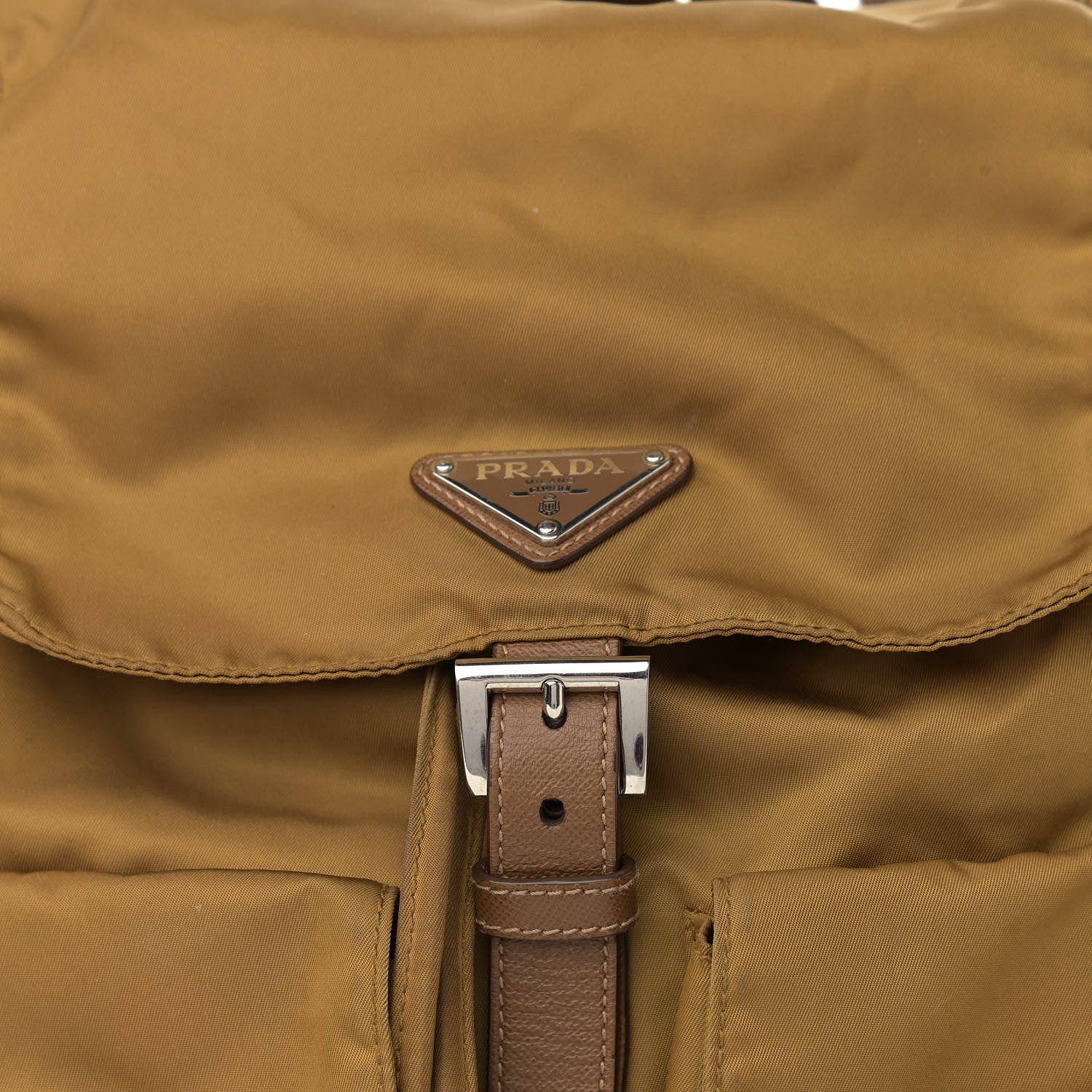 Prada Vela Nylon Saffiano Backpack Tobacco 8 of 11