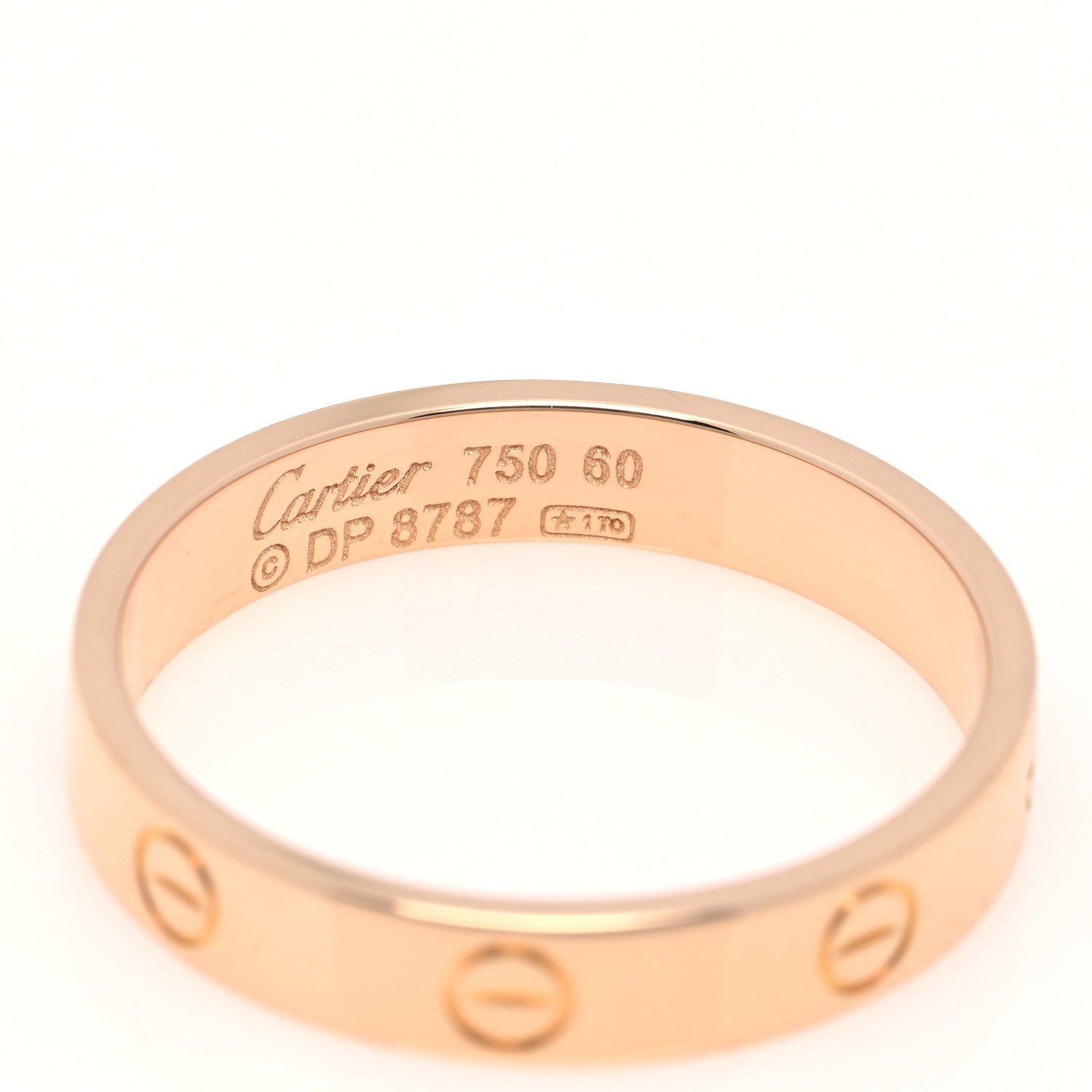 Cartier 18K Pink Gold 3.5mm LOVE Wedding Band Ring 60 9 4 of 4