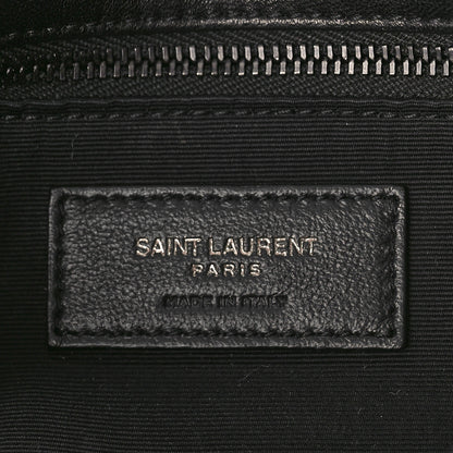 Saint Laurent Lambskin Quilted Monogram Monochrome Small Loulou Puffer Chain Satchel Black 6 of 8