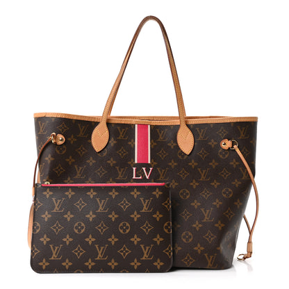 Louis Vuitton Monogram My LV Heritage Neverfull MM Fuchsia White 3 of 10