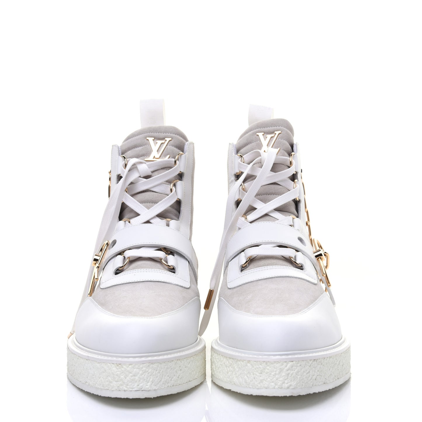 Calfskin Suede Mens Creeper Ankle Boots 10 White