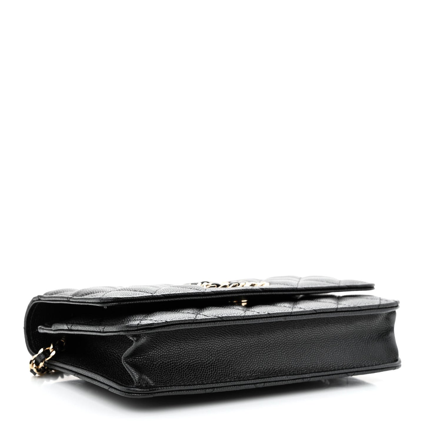 Caviar Quilted French New Wave Chain CC Wallet On Chain WOC Black