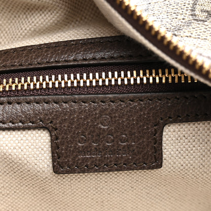 Gucci GG Supreme Monogram Textured Calfskin Web Super Mini Ophidia Shoulder Bag Beige Ebony New Acero 6 of 9
