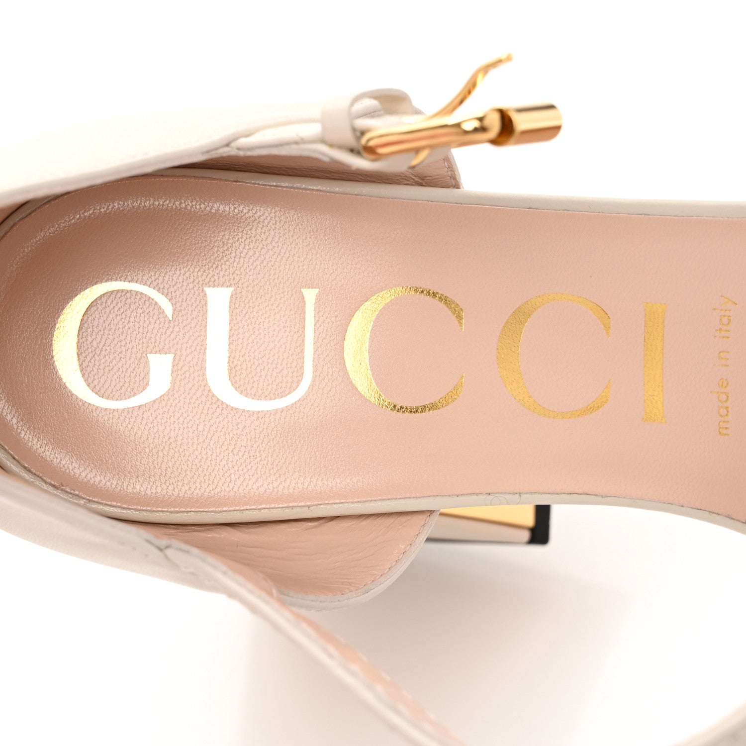 Gucci Nappa Horsebit Cross Strap 95mm Sandals 40.5 Mystic White 8 of 10