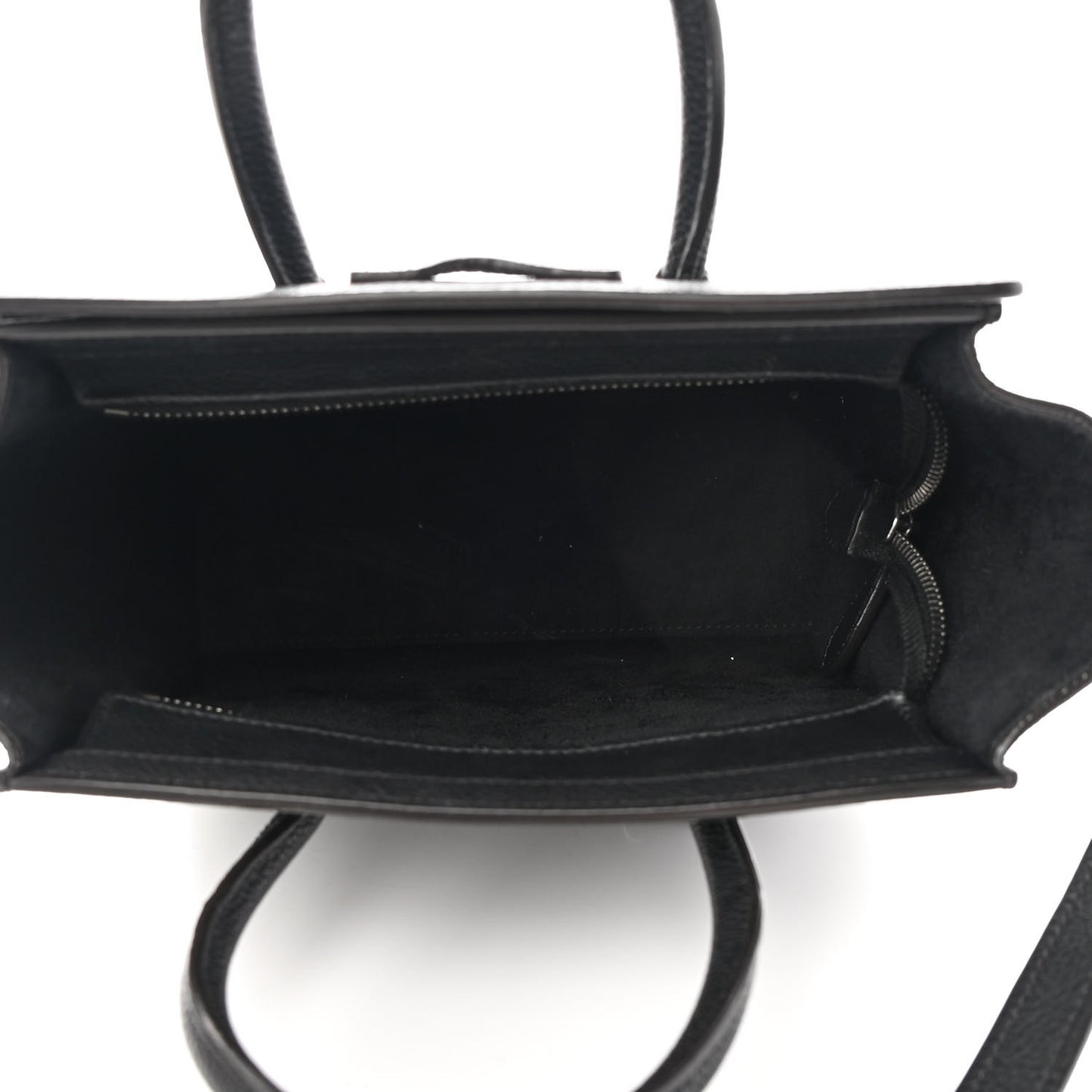 Drummed Calfskin Nano Luggage Black
