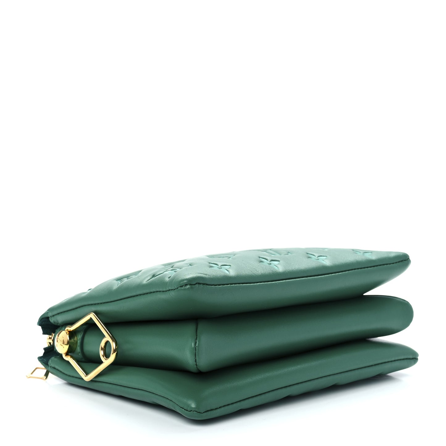 Lambskin Embossed Monogram Coussin BB Emeraude