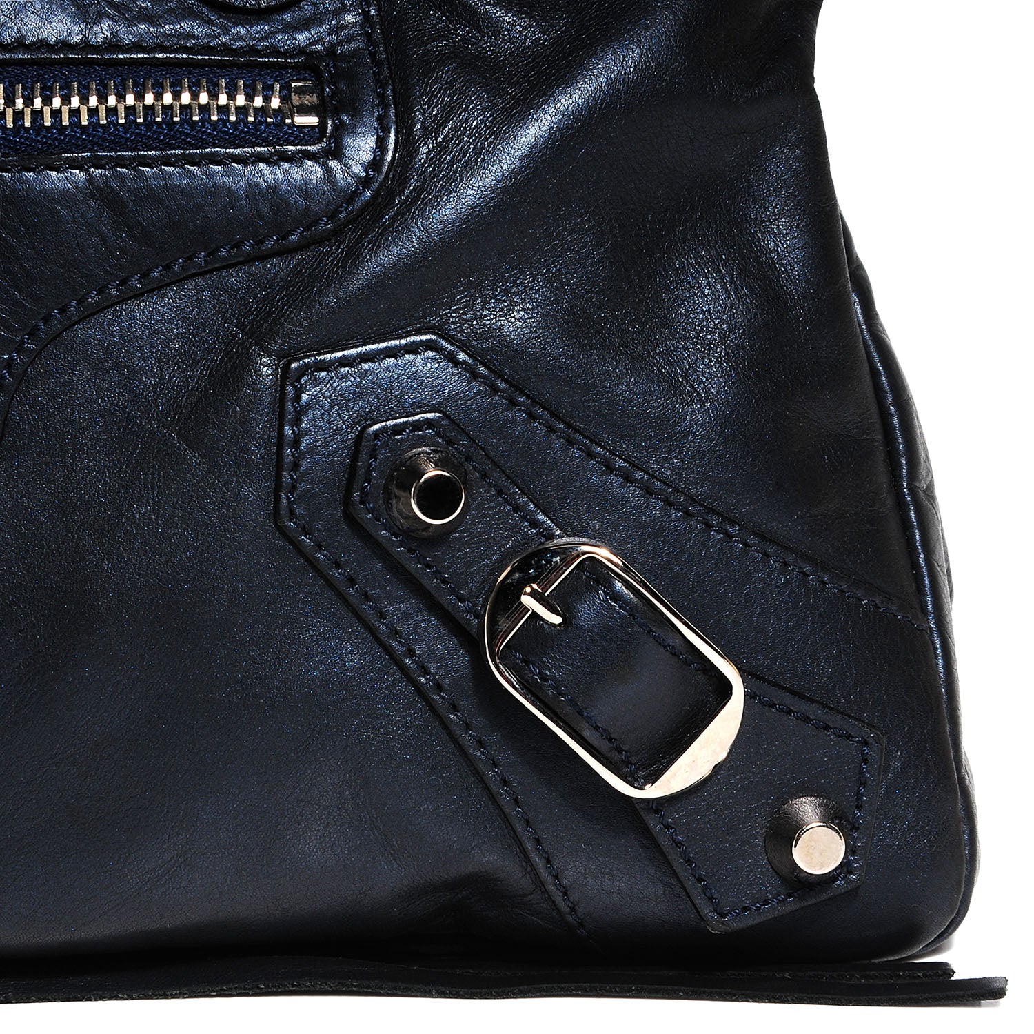 Balenciaga Iridescent Agneau Classic Hardware First Bleu Mineral 8 of 13