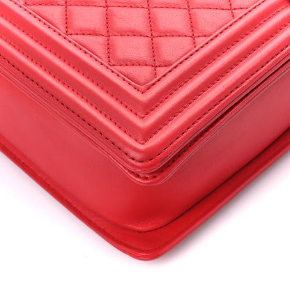 Chanel Calfskin Quilted Large Boy Flap Red 9 of 11