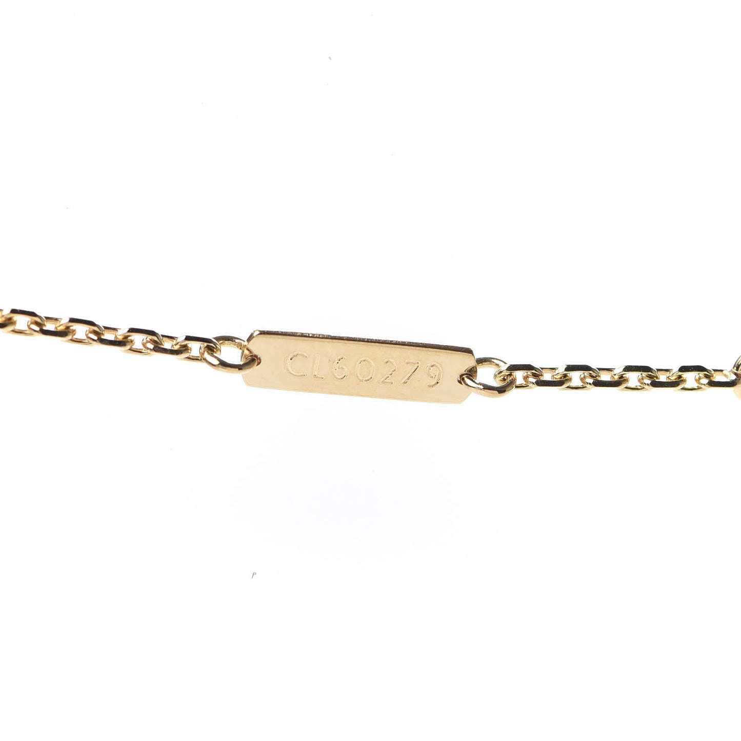 18K Yellow Gold Black Onyx Vintage Alhambra Pendant Necklace