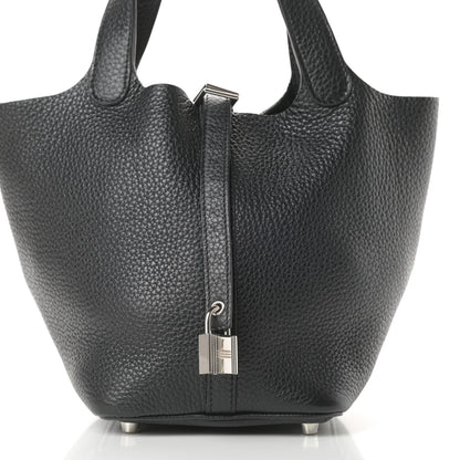 Hermes Taurillon Clemence Picotin Lock 18 PM Black 8 of 11