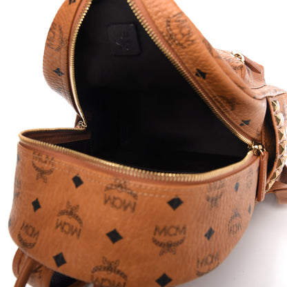 MCM Visetos Small Side Stud Stark Backpack Cognac 5 of 9
