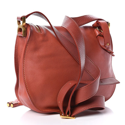 Chloe Calfskin Medium Marcie Round Zip Crossbody Bag Maple Leaf 3 of 9