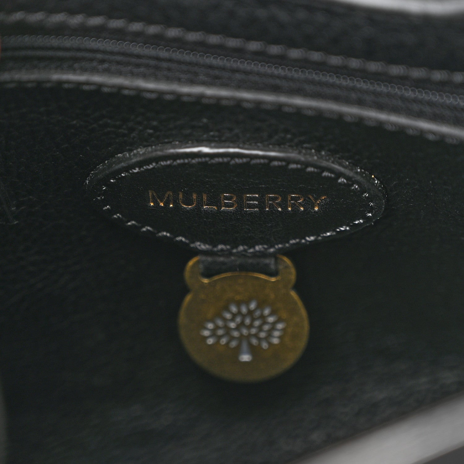 Mulberry Natural Vegetable Tanned Small Bayswater Black 6 of 10