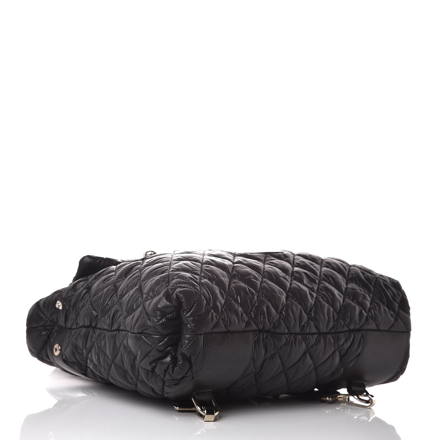 Nylon Quilted Coco Cocoon Backpack Black