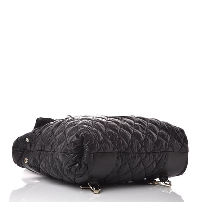Chanel Nylon Quilted Coco Cocoon Backpack Black 4 of 10
