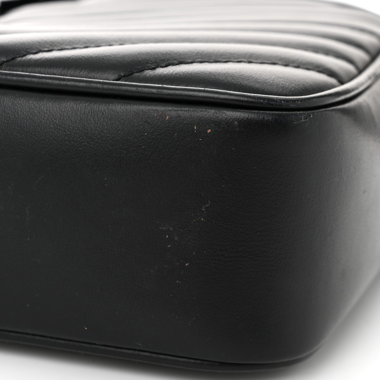 Saint Laurent Calfskin Matelasse Monogram Monochrome Lou Camera Bag Black 11 of 13