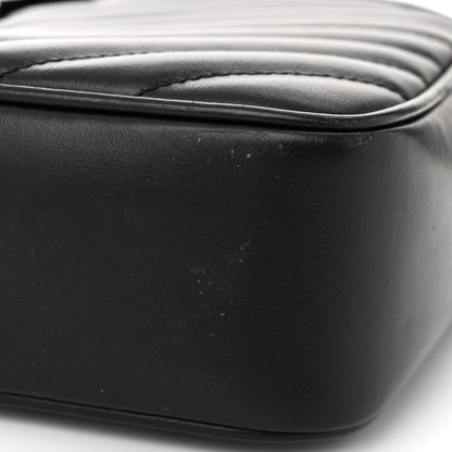 Saint Laurent Calfskin Matelasse Monogram Monochrome Lou Camera Bag Black 11 of 13