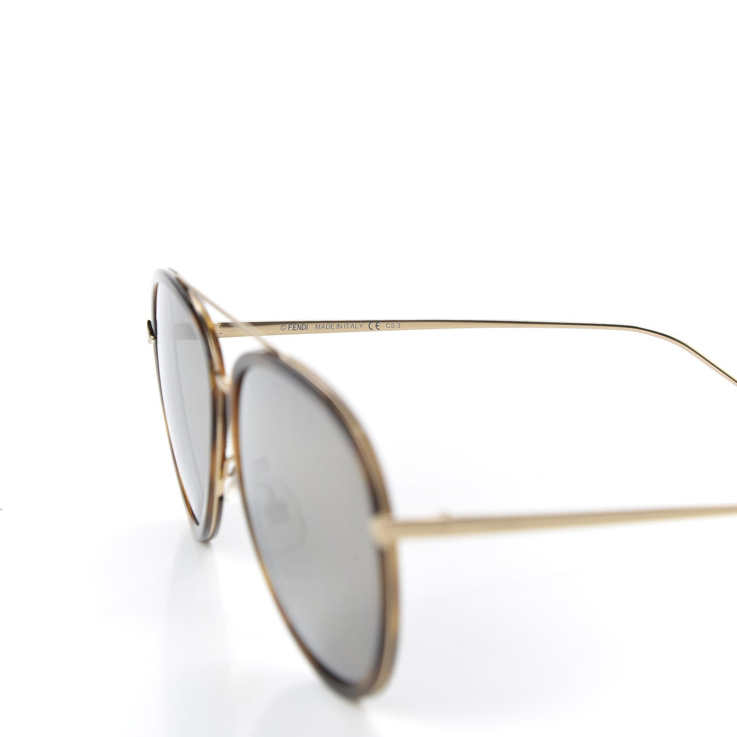 Acetate Metal Aviator Sunglasses FF G155/S Havana