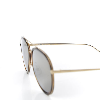Fendi Acetate Metal Aviator Sunglasses FF G155/S Havana 5 of 7