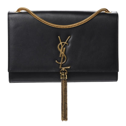 Saint Laurent Smooth Calfskin Medium Classic Monogram Kate Tassel Satchel Black 1 of 11