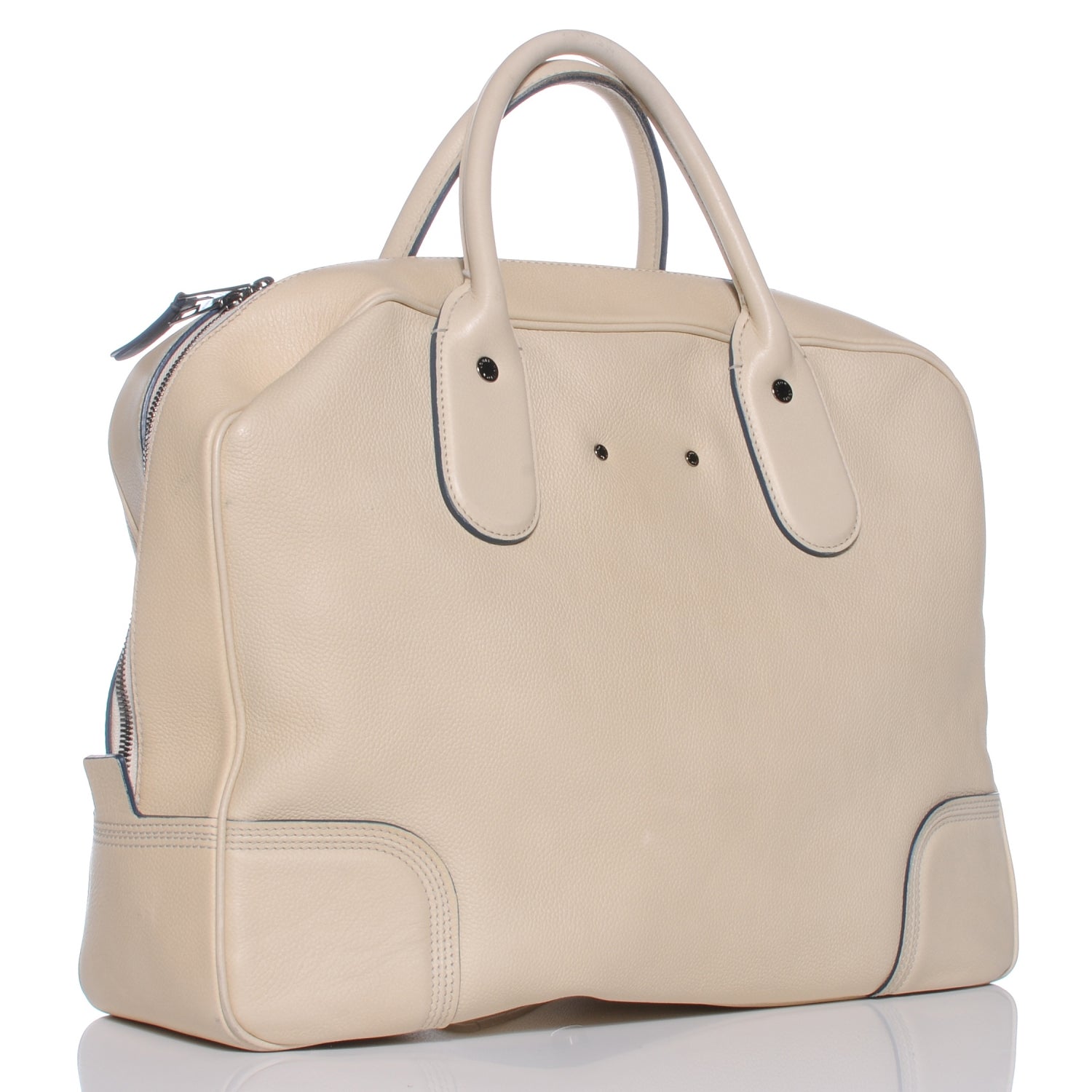 Louis Vuitton Siwa Leather Briefcase Ecru 3 of 8
