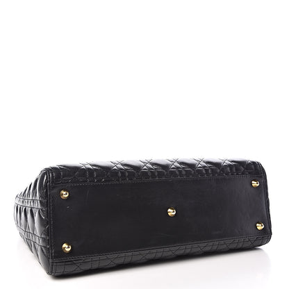 Christian Dior Lambskin Cannage Large Lady Dior Black 4 of 17