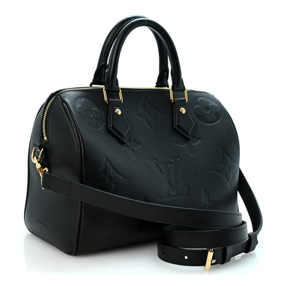 Louis Vuitton Empreinte Monogram Giant Speedy Bandouliere 25 Black 3 of 10