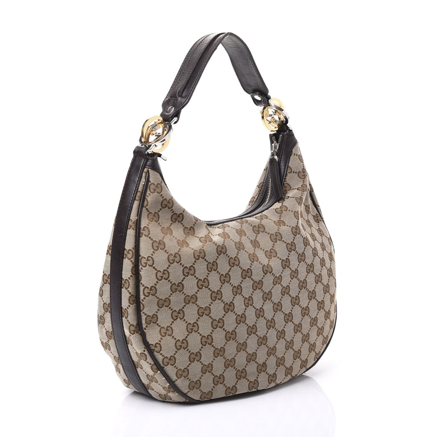 Monogram Medium GG Twins Hobo Black