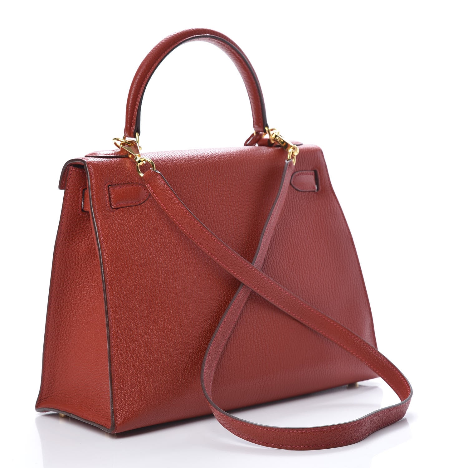 Hermes Chevre Mysore Kelly Sellier 28 Vermillion 3 of 37