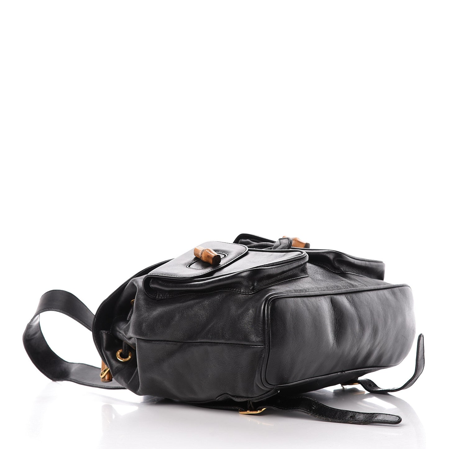 Calfskin Bamboo Backpack Black