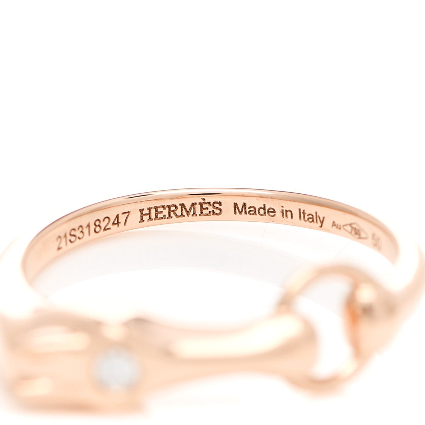 18K Rose Gold Diamond TPM Galop Ring 50 5.25