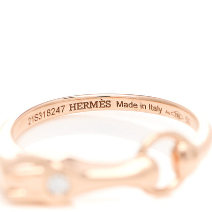 Hermes 18K Rose Gold Diamond TPM Galop Ring 50 5.25 5 of 7