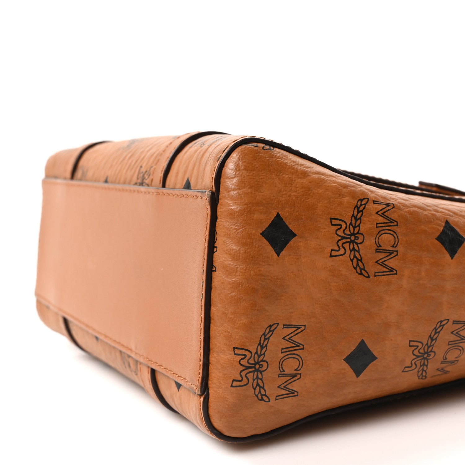 MCM Visetos Mini Toni Shopper Tote Cognac 1818585 – FASHIONPHILE