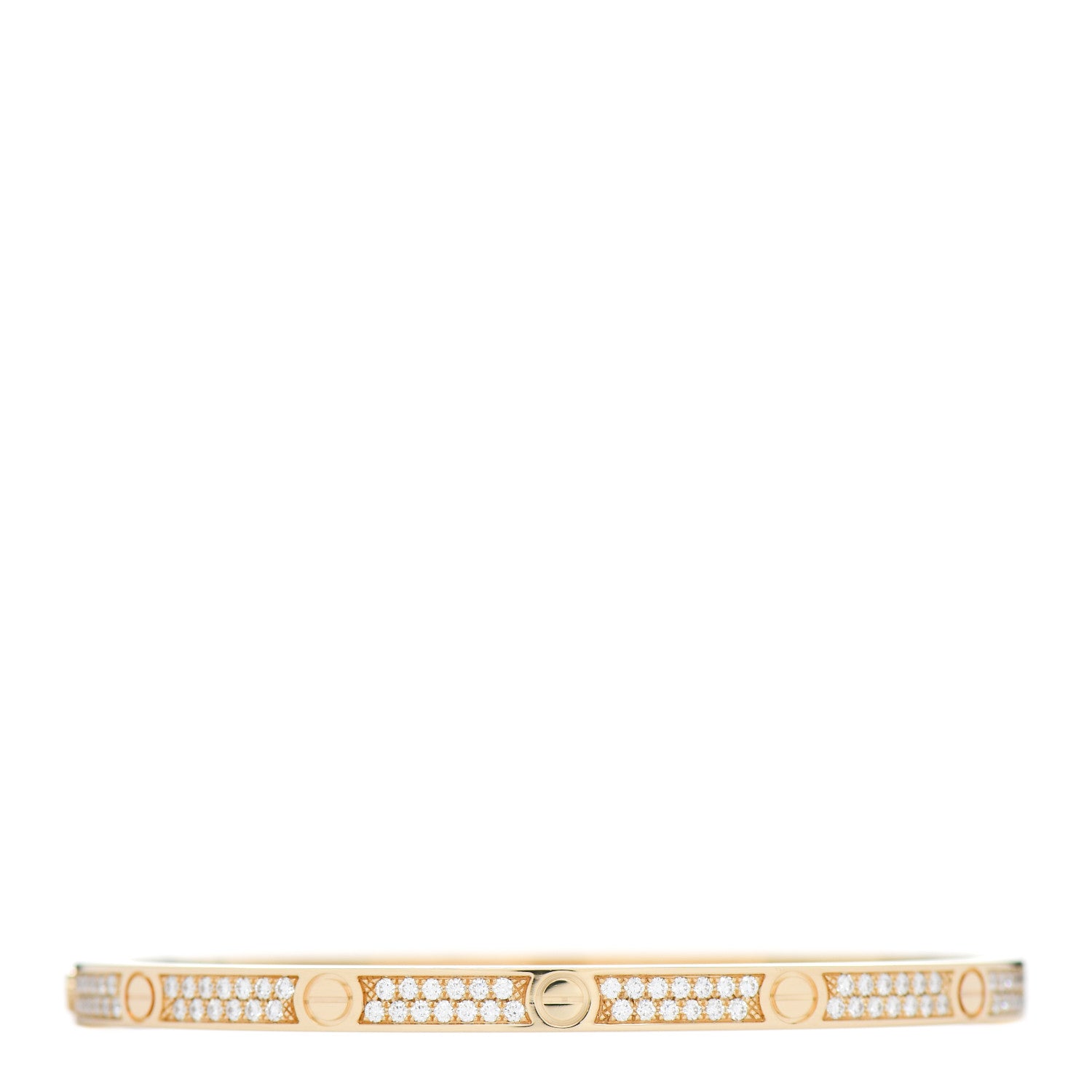 Cartier 18K Yellow Gold Diamond Small LOVE Paved Bracelet 15 1 of 3