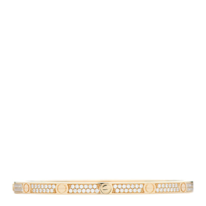 Cartier 18K Yellow Gold Diamond Small LOVE Paved Bracelet 15 1 of 3