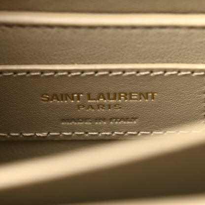 Saint Laurent Suede Calfskin Small Monogram Sunset Dark Beige 10 of 17