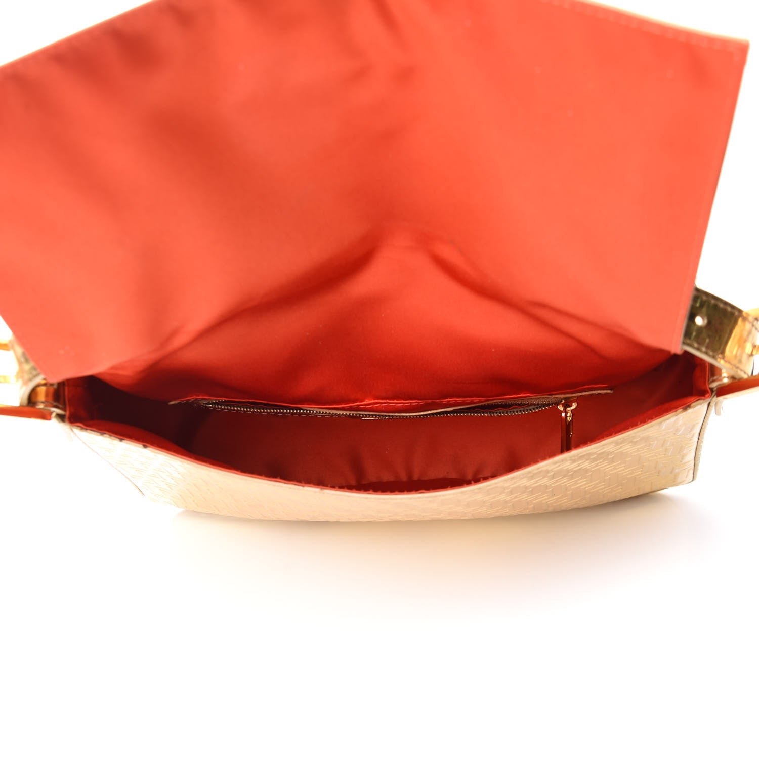 Fendi Vitello Mirror FF Embossed Mama Baguette Oro Ambrato 5 of 10