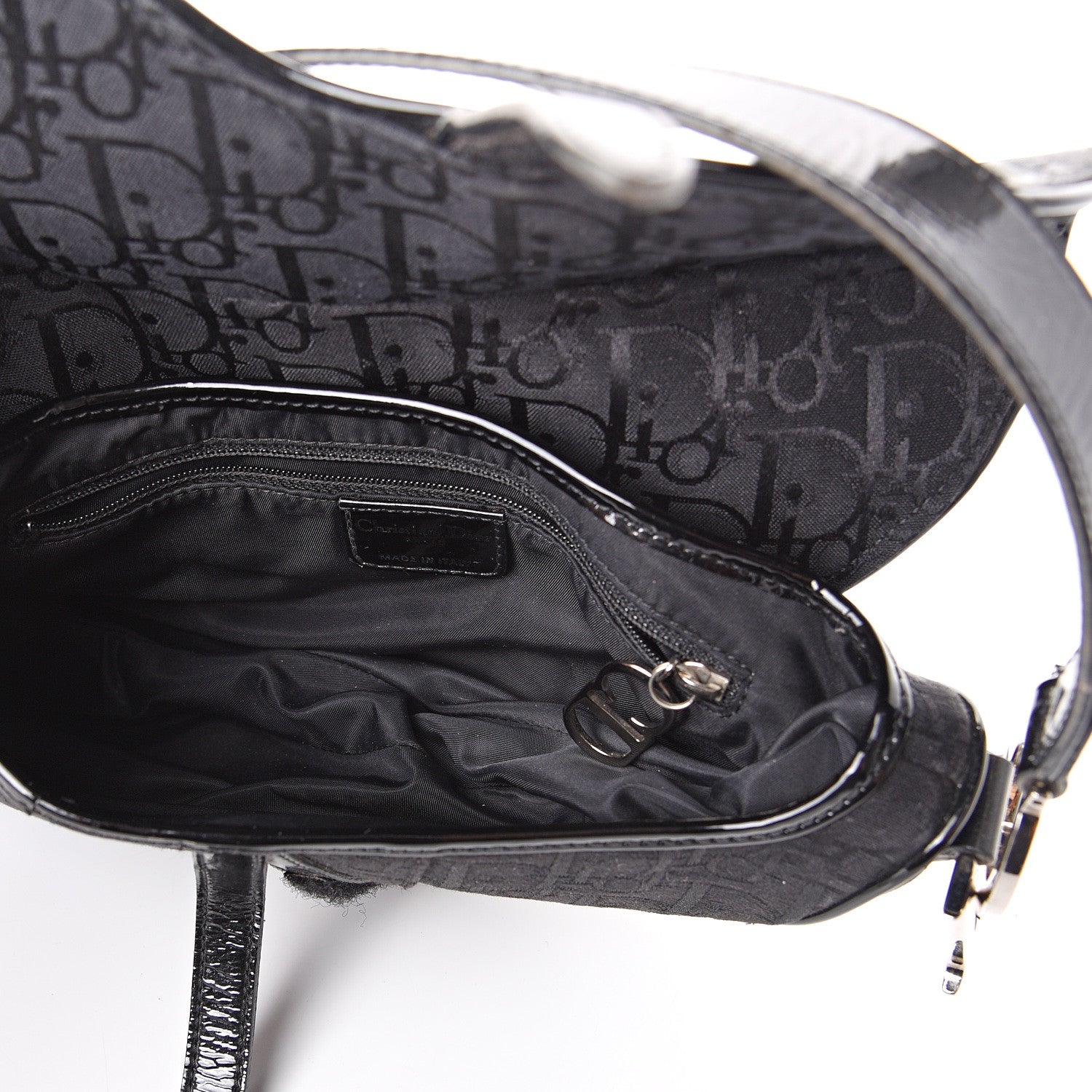 Christian Dior Monogram Saddle Bag Black 4 of 7