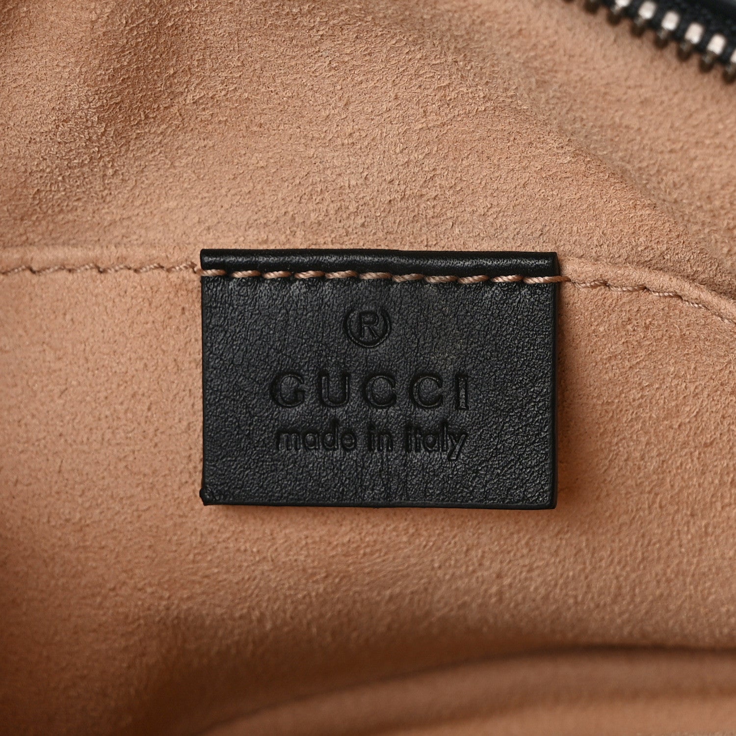 Gucci Calfskin Matelasse GG Marmont Belt Bag 85 34 Black 7 of 13