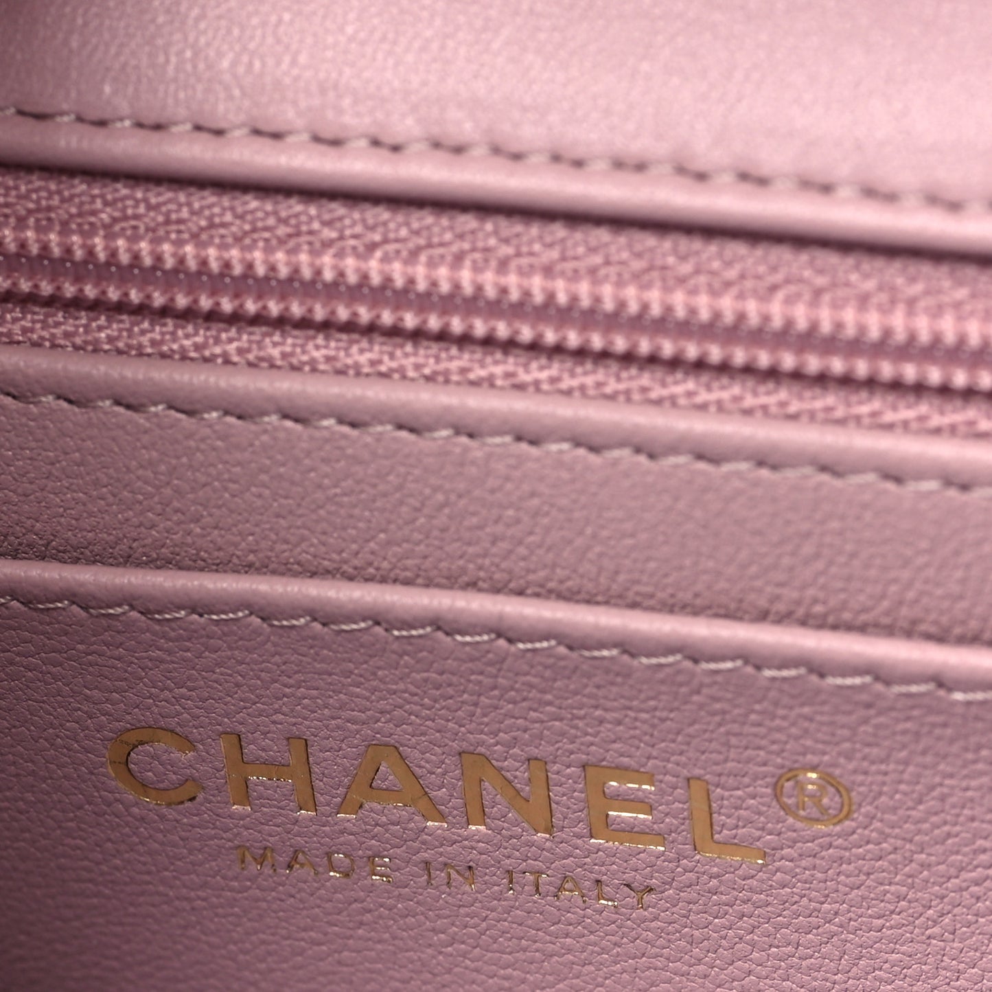 Lambskin Quilted Mini Top Handle Rectangular Flap Light Pink