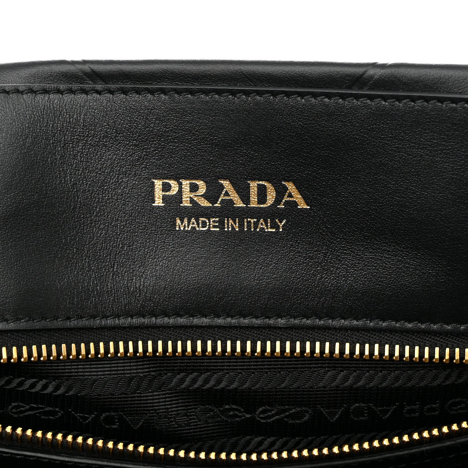 Prada Soft Calfskin Triangolo Symbole Embossed Large Tote Black 6 of 11