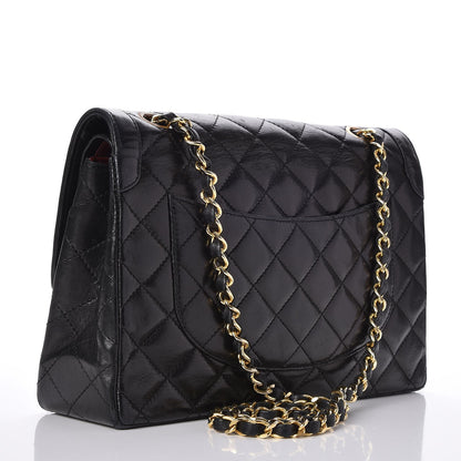 Chanel Lambskin Quilted Medium Double Flap Black 3 of 8