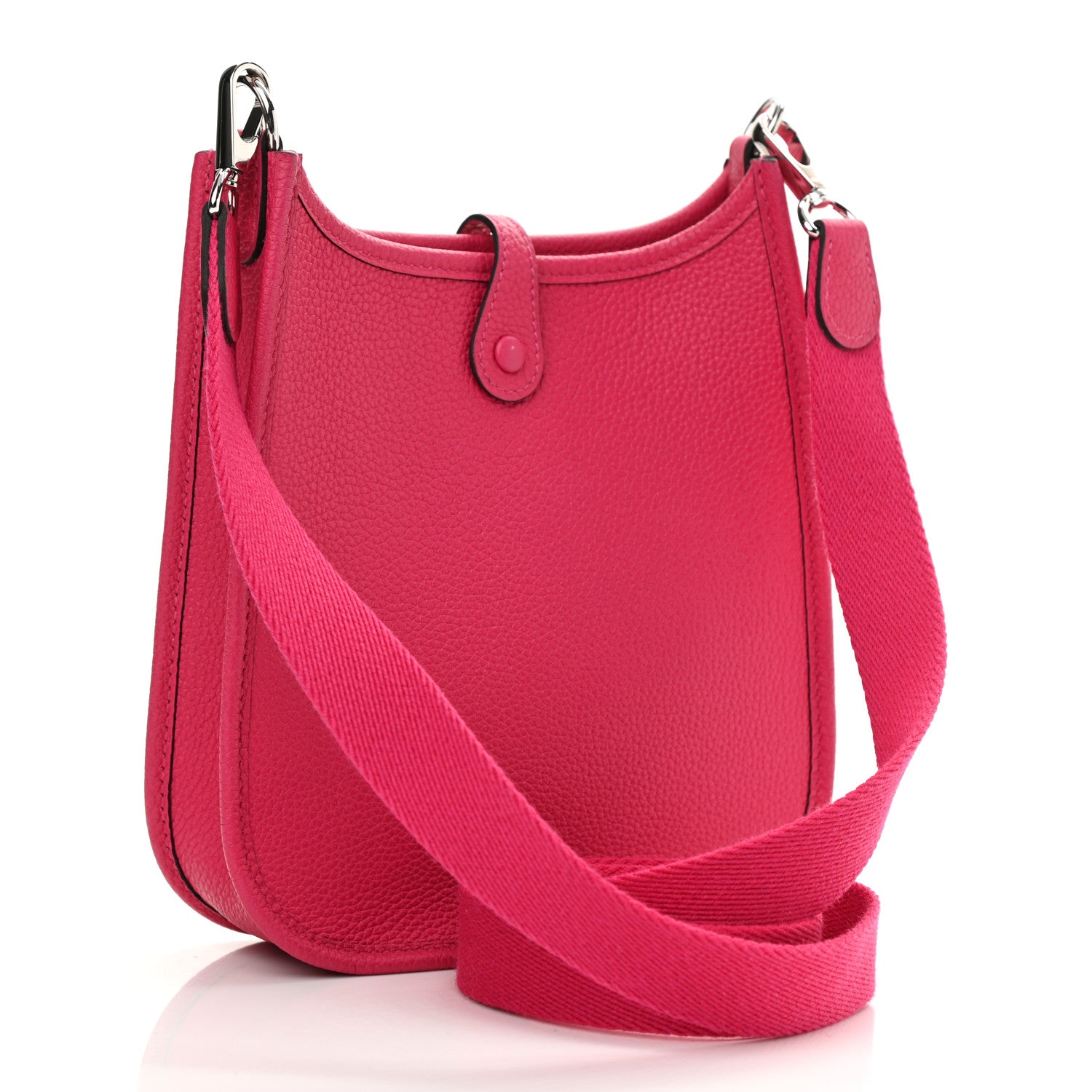 Hermes Taurillon Clemence Evelyne TPM Rose Shocking 2 of 6