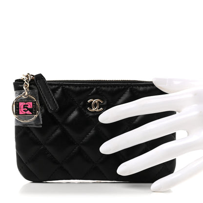 Chanel Lambskin Quilted Small No. 5 Cosmetic Case Black 2 of 9