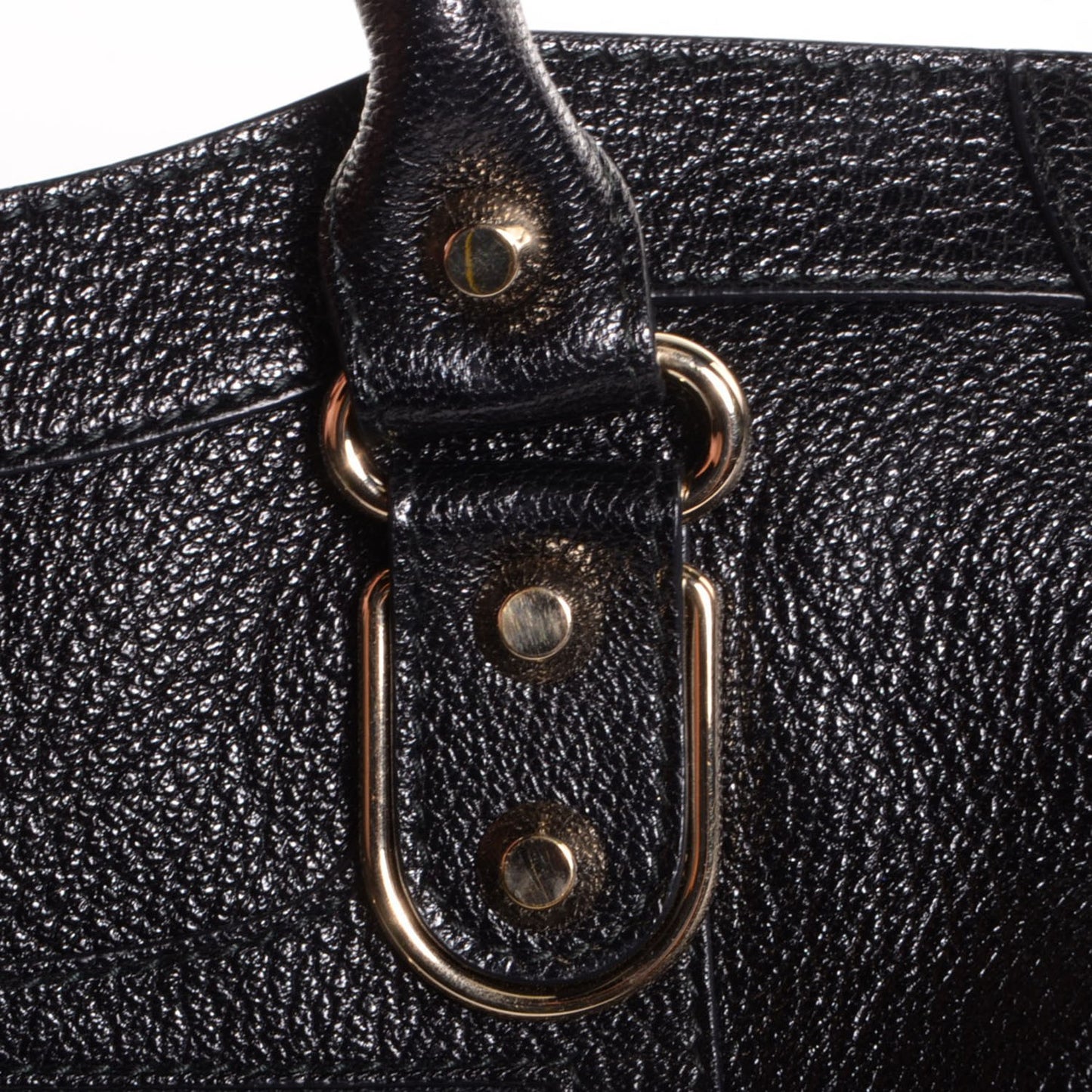 Chevre Gold Metallic Edge Hardware City Black