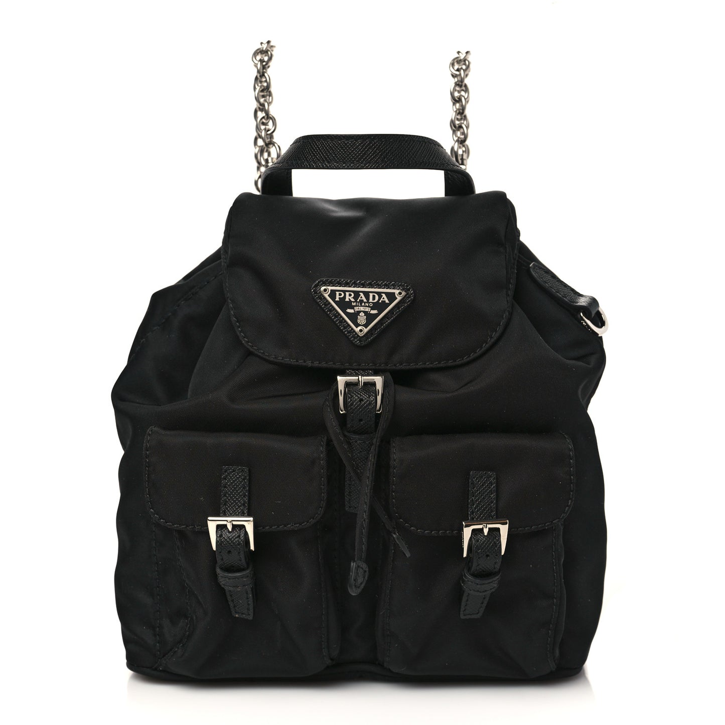 Nylon Vela Mini Crossbody Backpack Black