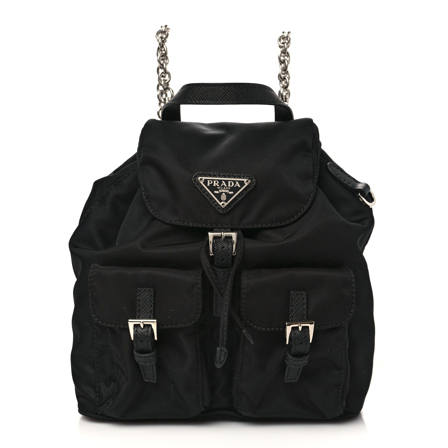 Prada Nylon Vela Mini Crossbody Backpack Black 1 of 5