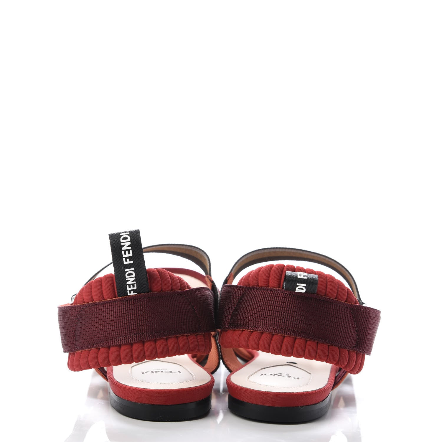 Fendi Technical Mesh Colibri Slingback Ballerina Flats 40 Fragola Mou Fango Ruggine 6 of 9